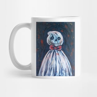 Spooky Portrait of a Ghost wearing a Bow Tie Mug